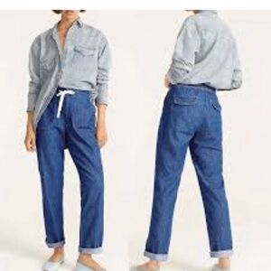 NEW WITH TAGS! W J. Crew Tie-waist denim camp pant NWT
Medium. Gorgeous!